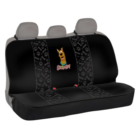 BDK Scooby Doo Waterproof Car Seat Cover for Dog, Bench Seat? Heavy Duty Black Oxford Automotive Rear Bench Back Seat Cover for Pets,Interior Covers for Auto Truck Van SUV